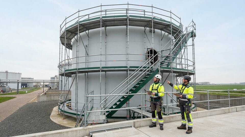 Tanksteiger voor industrieel onderhoud: veilige toegang tot tanks