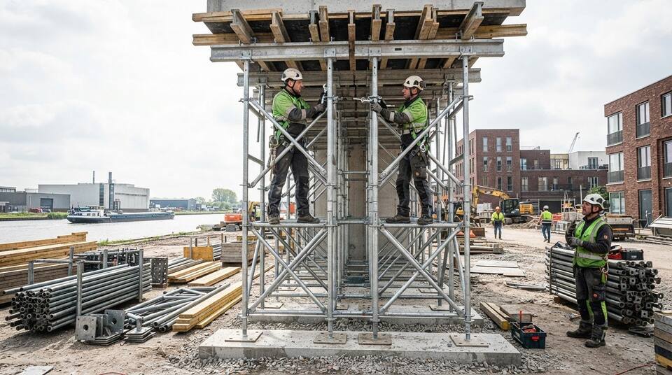 Zware stempeltorens monteren: zo verloopt het veilig en beheerst